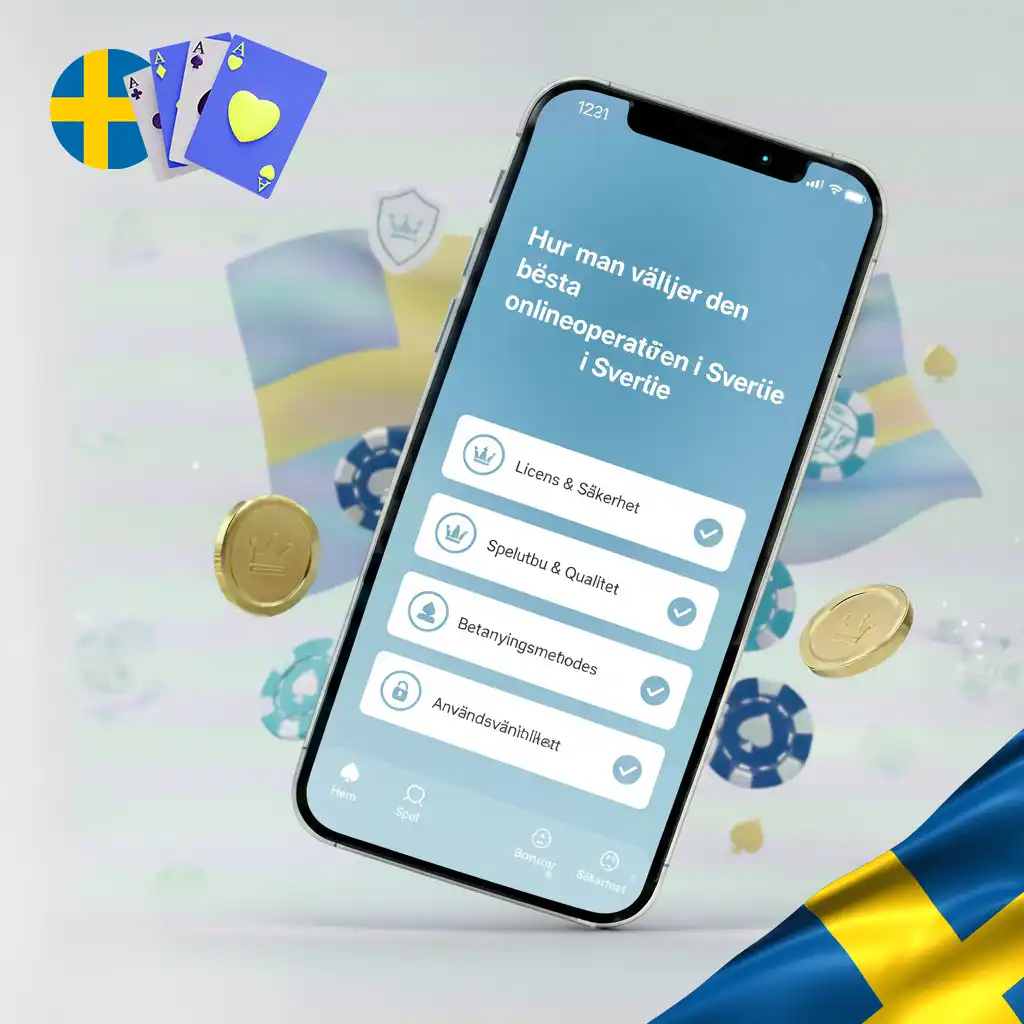 Checklista med kriterier för val av svensk speloperatör
